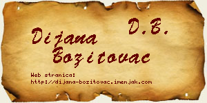 Dijana Bozitovac vizit kartica